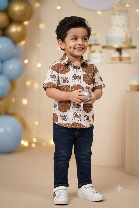 Hawamahal Boys Shirt| Pure Cotton