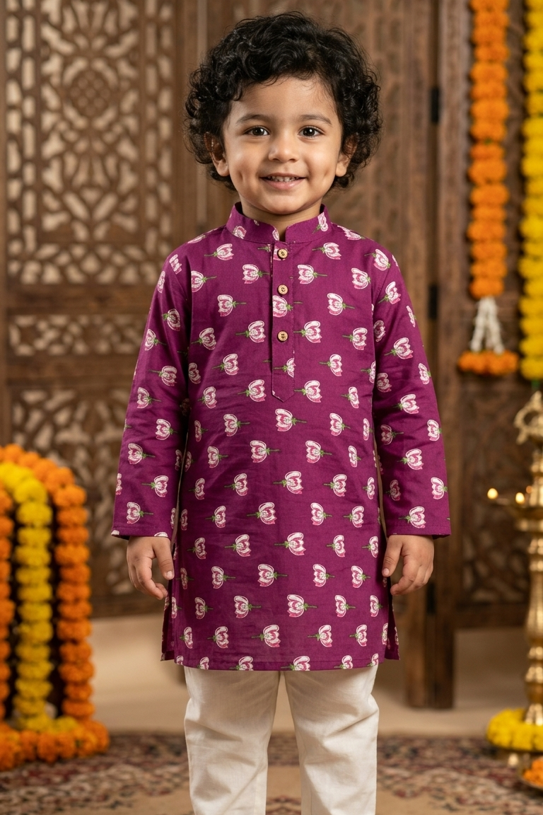 Kmal Floral Siblings Twinning Outfit| Pure Cotton