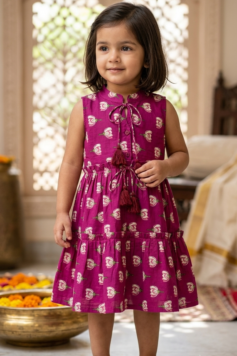 Kmal Floral Siblings Twinning Outfit| Pure Cotton