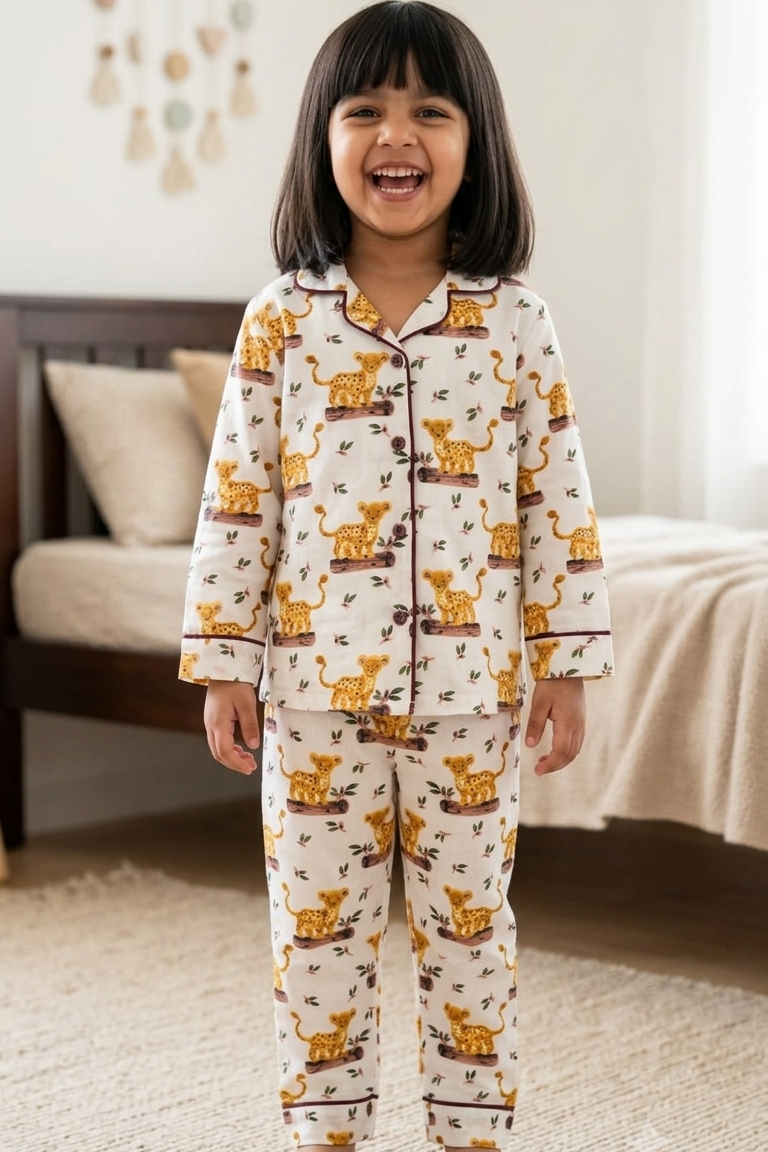 Little Tiger Nightsuits for kids| Unisex| Pure Cotton
