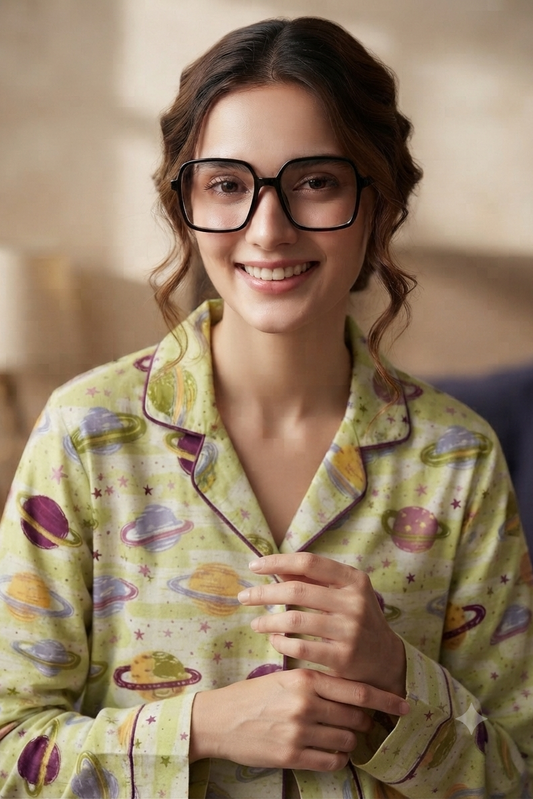 Planets  Nightsuit For Women| Pure Cotton