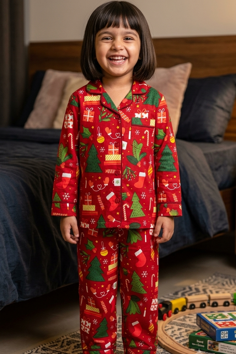 Merry Christmas  Nightsuits for kids| Unisex| Pure Cotton