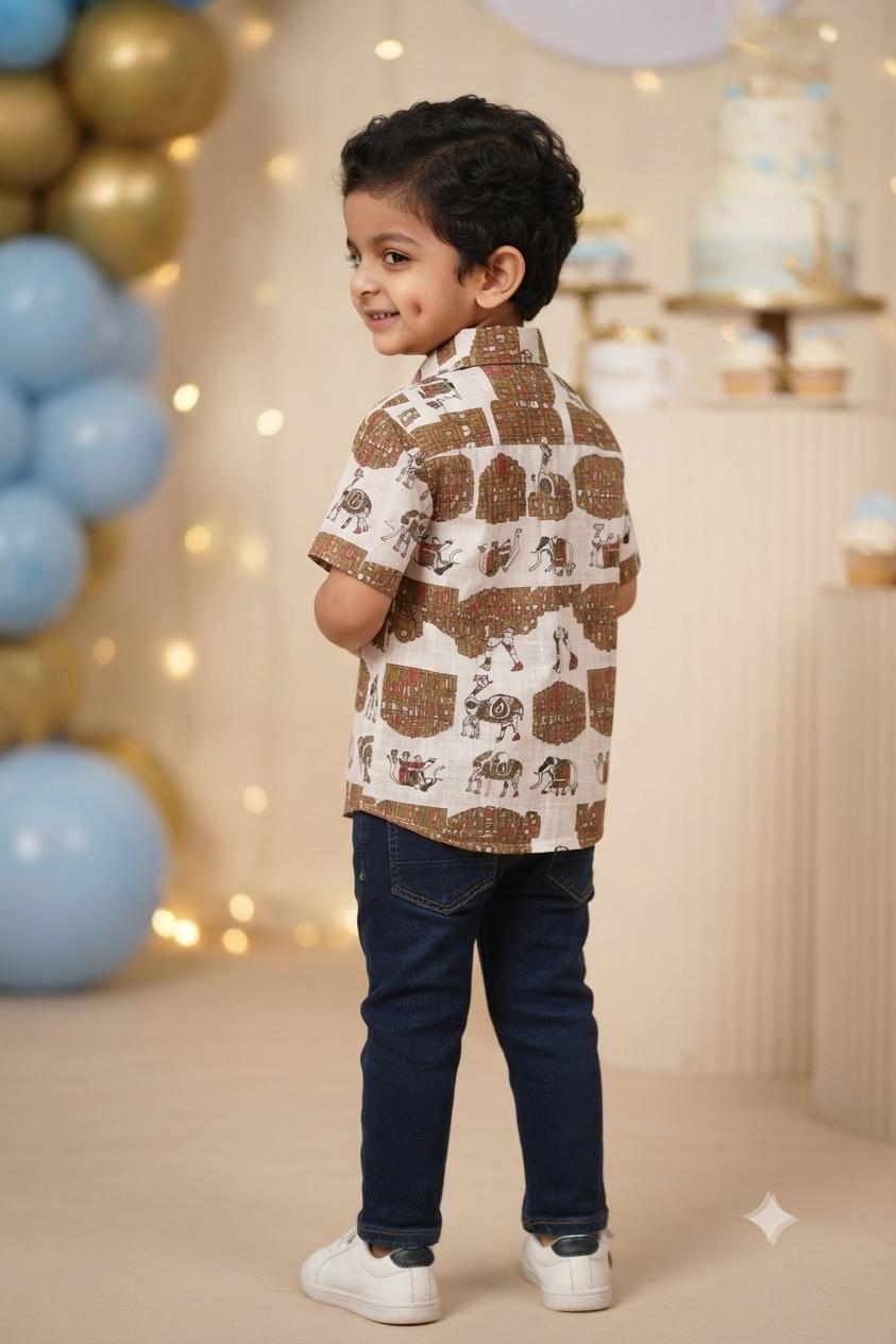 Hawamahal Boys Shirt| Pure Cotton