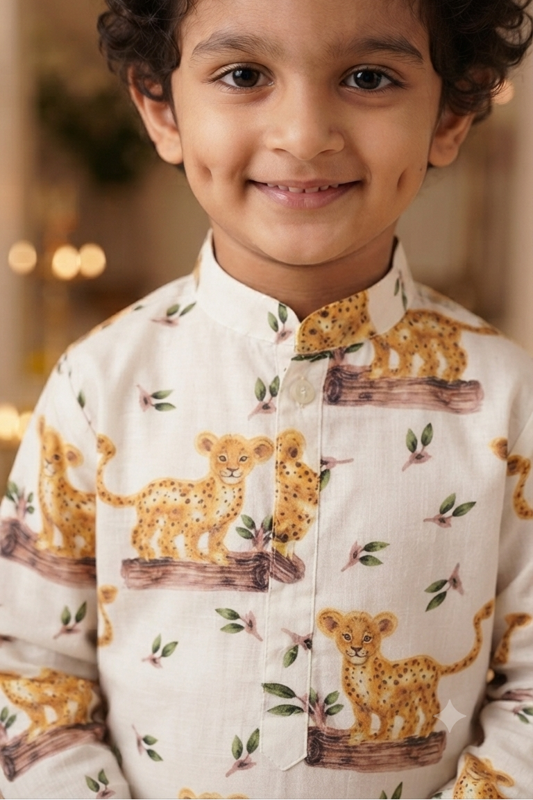 Little Tiger Kurta Pajama Sets for Boys| Pure Cotton