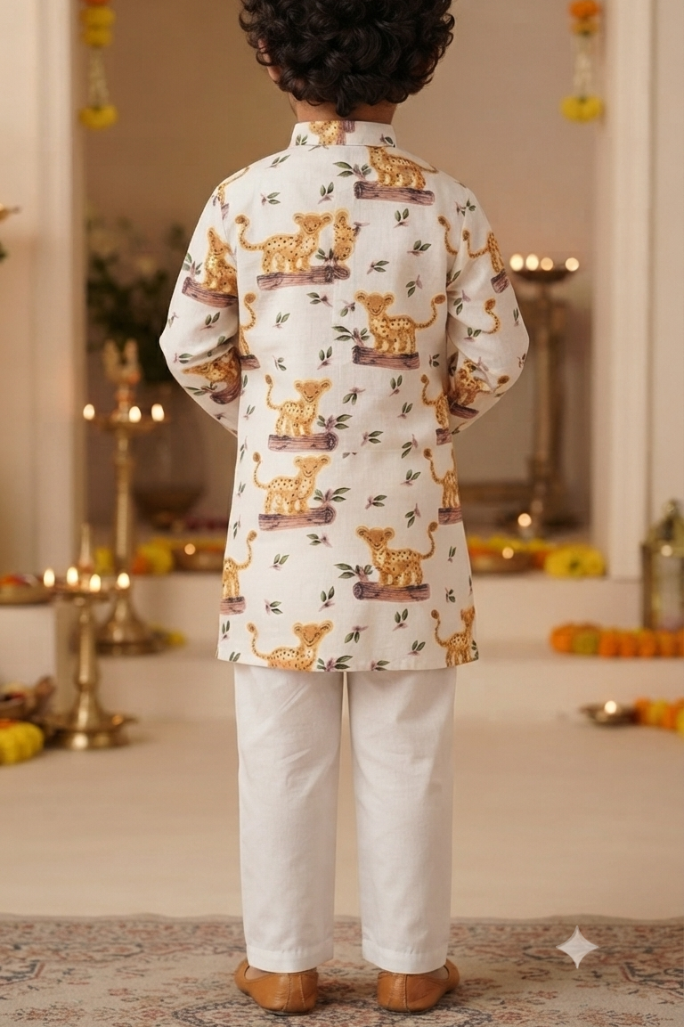 Little Tiger Kurta Pajama Sets for Boys| Pure Cotton