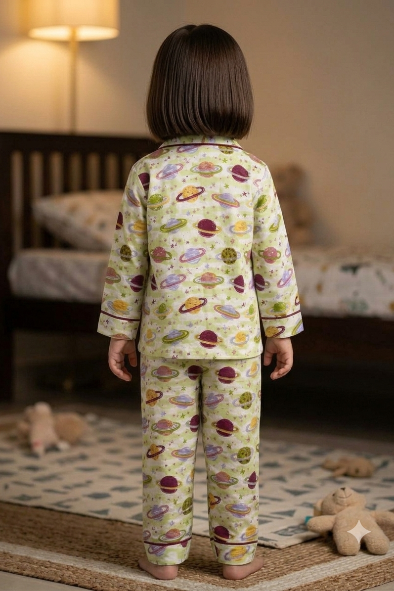 Planets Nightsuits for kids| Unisex| Pure Cotton