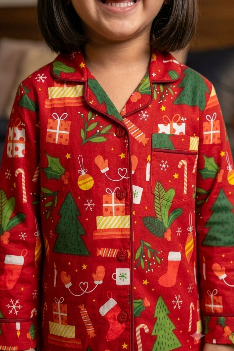 Merry Christmas  Nightsuits for kids| Unisex| Pure Cotton