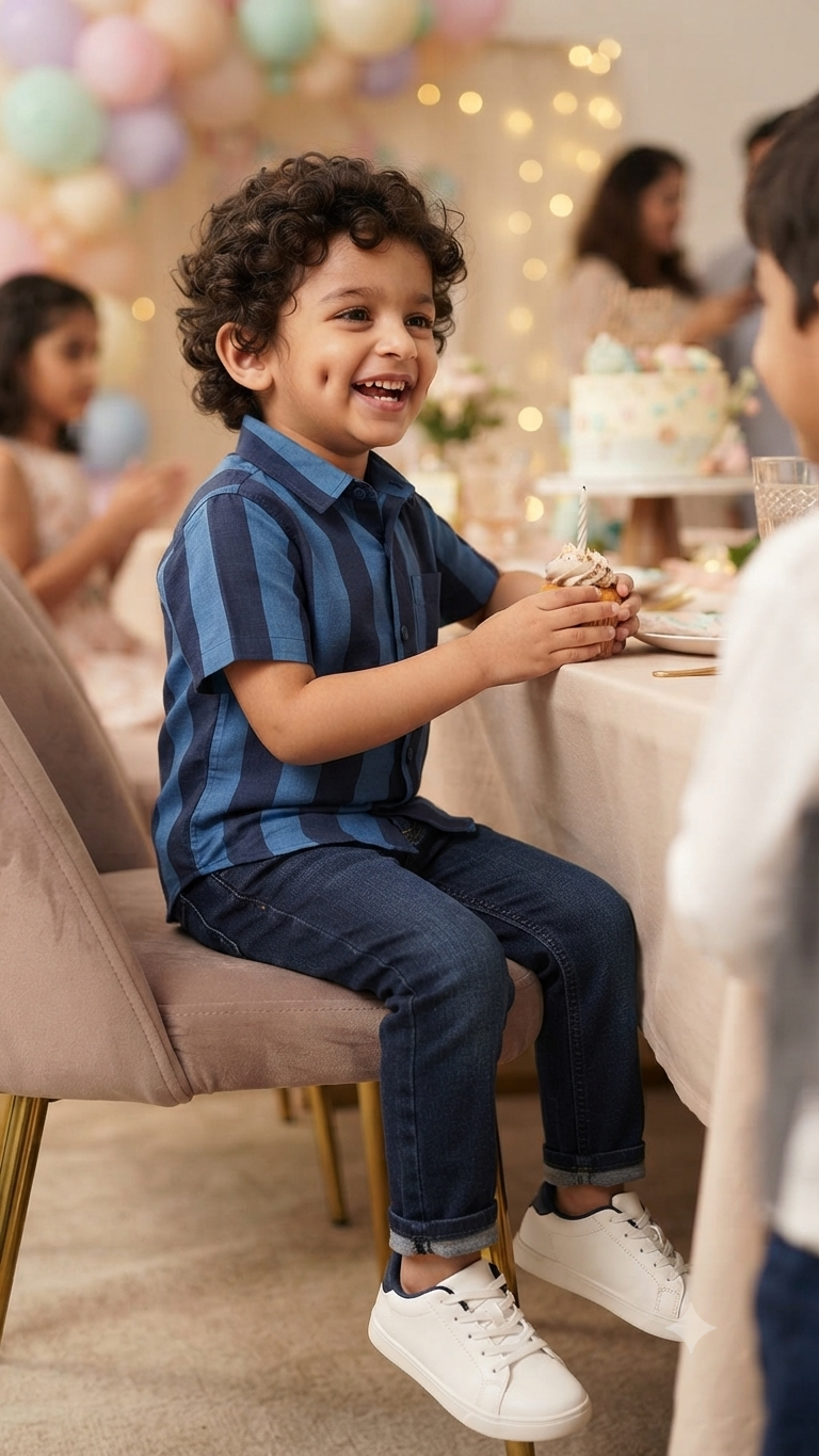 Blue  Strip Boys Shirt| Pure Cotton
