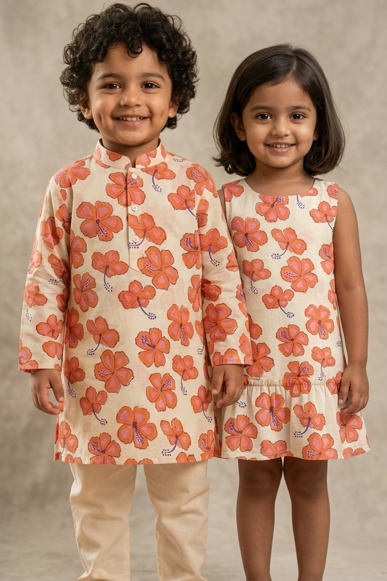 White Gurhal Girls Dress| Pue Cotton