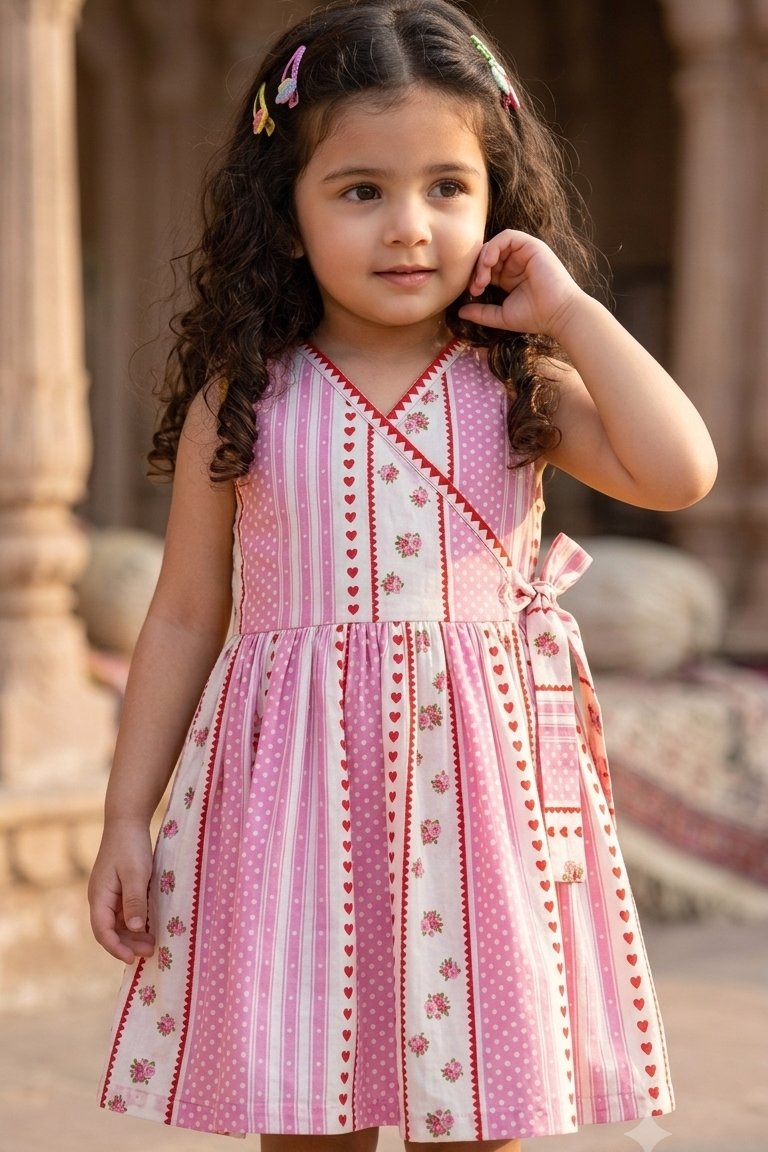 Pink Floral Siblings Twinning Outfit| Pure Cotton