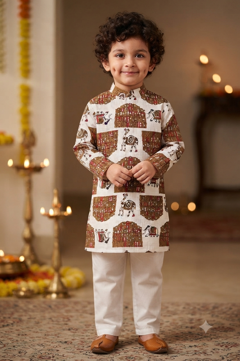 Hawa Mahal  Kurta Pajama Sets for Boys| Pure Cotton