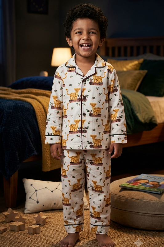 Little Tiger Nightsuits for kids| Unisex| Pure Cotton
