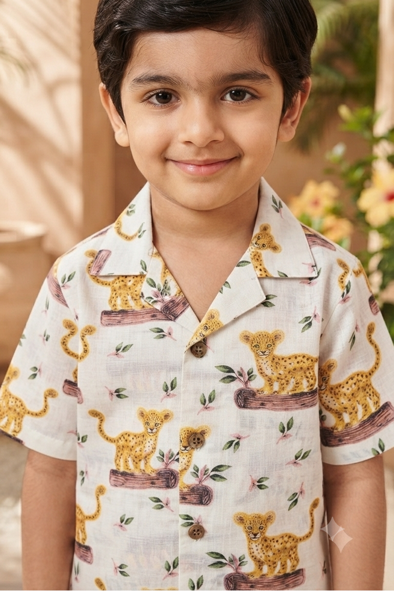 Little Tiger Co-ords Set for Boys| Pure Cotton