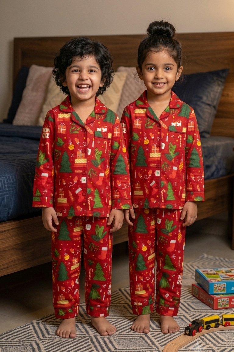 Merry Christmas  Nightsuits for kids| Unisex| Pure Cotton
