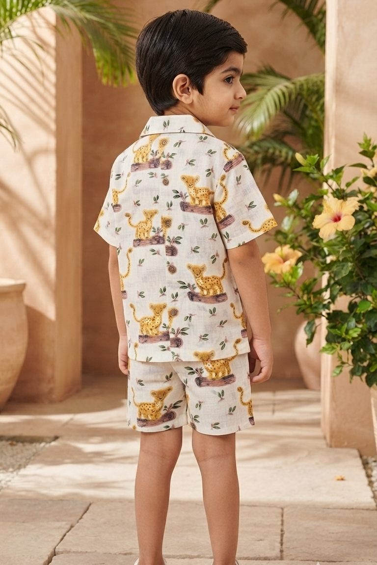 Little Tiger Co-ords Set for Boys| Pure Cotton